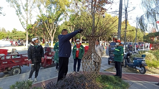 雷竞技RAYBET罗山县园林绿化中心：精细管理促提升 冬季园林养护正当时(图2)